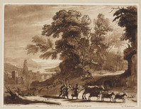 KG 16312
<br/>
Classicistisch landschap met herders en een overval
<br/>
<em>Earlom, Richard (1742/43-1822)</em>